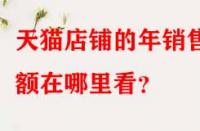 天貓店鋪的年銷售額在哪里看？
