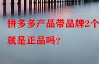 拼多多產(chǎn)品帶品牌2個(gè)字就是正品嗎？